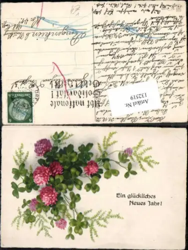 132519,Meissner e Buch Leipzig 3188 Neujahr Blumen