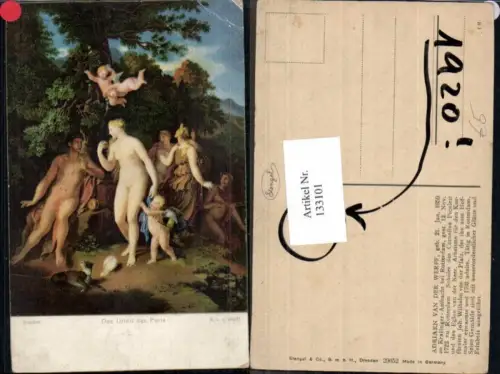133101,Stengel e Co 29652 A.d. Werff Das Urteil des Paris Nude Erotik