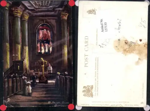 137135,St Philips Church Kirche Birmingham R. Tuck Oilette 7135