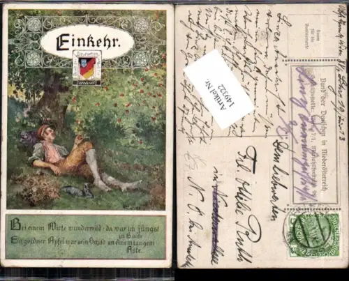 149322,Bund d. deutschen in Niederösterreich 42 Einkehr Marussig