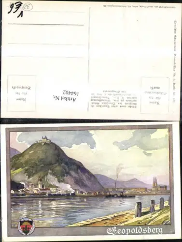 164402,Dt Schulverein 139 Leopoldsberg Dampfschiff Eisenbahn