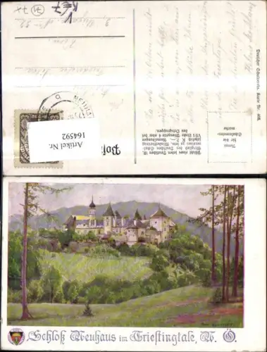164592,Dt Schulverein 466 Schloss Neuhaus i. Triestingtale sign Rud. Schmidt
