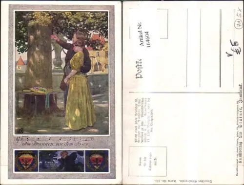 164604,Dt Schulverein 375 Am Brunnen v. d. Tore Frau Mann Herz Baum