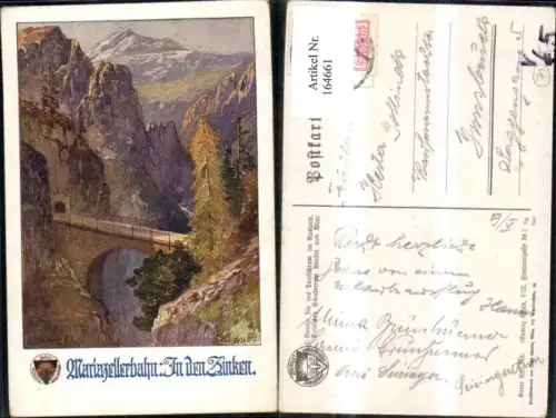 164661,Dt Schulverein 716 Mariazellerbahn In d. Zinken Annaberg Mitterbach