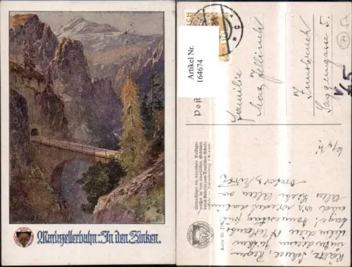 164674,Dt Schulverein 716 Mariazellerbahn In d. Zinken Eisenbahn Viadukt Annaberg Mitterbach