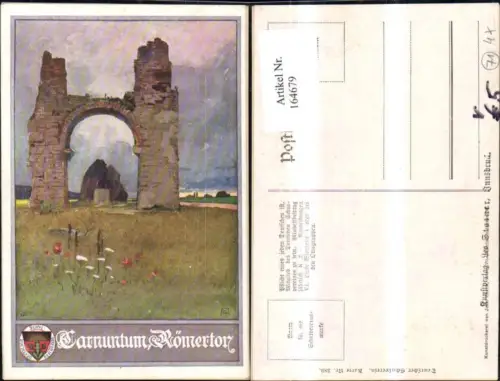 164679,Dt Schulverein 389 Carnuntum Römertor Deutsch Altenburg