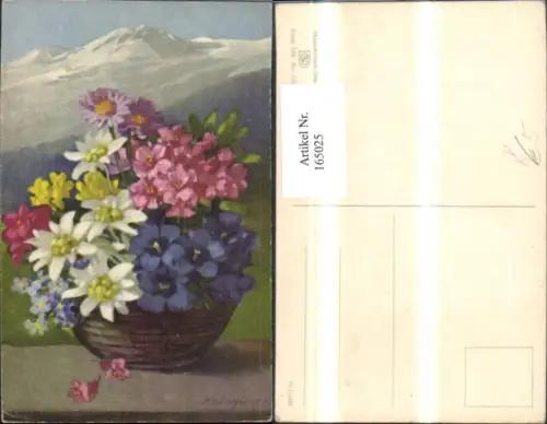 165025,Photochromie Nenke e Ostermaier 586euro1523 Blumenkorb sign A Wagner