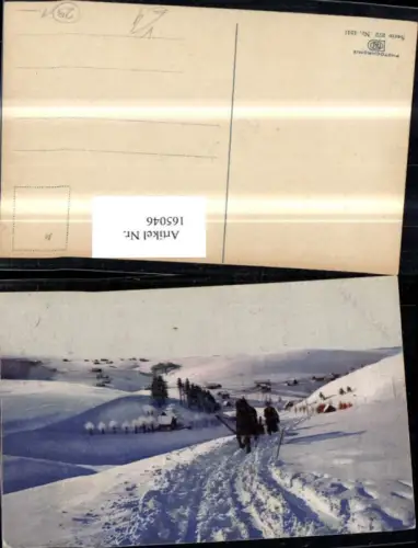 165046,Photochromie Nenke e Ostermaier 272euro4241 Winterlandschaft Pferdeschlitten Mann