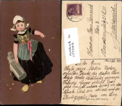 177595,Künstler AK Stengel e Co. 28980 Serie 31 Mädchen Krug