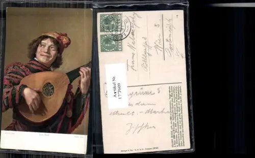 177609,Künstler AK Stengel e Co. 29103 Frans Hals Der Narr Mandoline