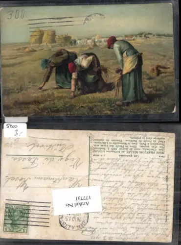 177731,Künstler AK Stengel e Co 29900 Jean Francois Millet Bauern Ernte Feld