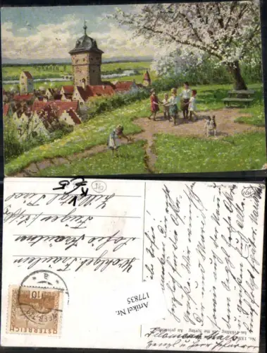 177835,Degi AK 1326 Fritz Bergen Im Frühling Kinder Hund Dorf