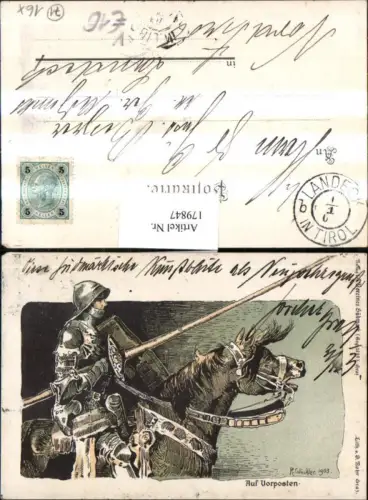 179847,Verein Südmark R. Winkler Auf Vorposten Ritter Pferd