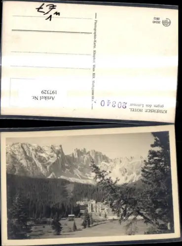 197329,Trentino Karersee Hotel geg. d. Latemar Welschnofen pub Kilophot 20340