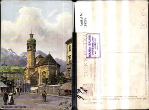 198288,Raphael Tuck Künstler R. Preuss Innsbruck Hofkirche