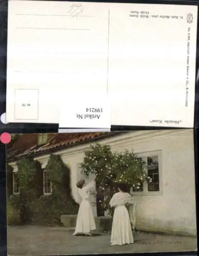 199214,Asco AK 11015 Dänische Kunst H. Slott-Möller Weiße Rosen