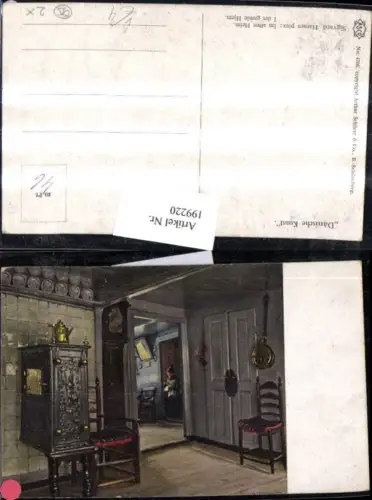199220,Asco AK 4766 Dänische Kunst Sigvard Hansen Im alten Heim Innenansicht