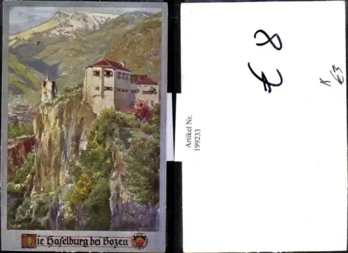 199233,Deutscher Schulverein Künstler E. F. Hofecker Die Hafelburg b. Bozen Burg