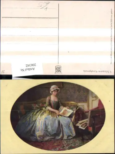 206342,Künstler Ak Meissner e Buch 2528 V. Schramm Kunstgenuss Frau m. Bilder