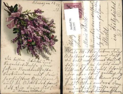 206395,Künstler Ak Meissner e Buch 2294 Blumen Zweige Schleife Strauß