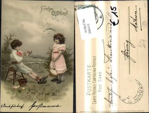 206419,Künstler Ak Meissner e Buch 1303 Wie wir Ostern feiern Kinder Ostereier Korb Eier