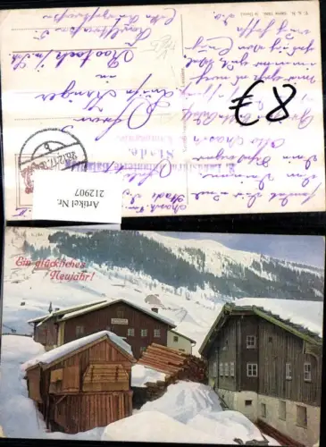 212907,Theo Stroefer Verlag 1399 Neujahr Berghütten v. Bergkulissen Feldpost 3 Landsturm Infanterie Bat. Stade 4 Kompan