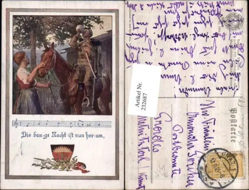 232687,Deutscher Schulverein 1234 Mann Uniform Soldat Pferd Lied