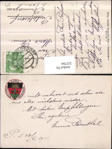 232704,Deutscher Schulverein 8 Seltene AK Text