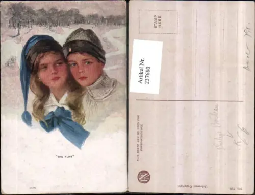 237680,Reinthal e Newman 759 Künstler Philip Boileau The Flirt Kinder m. Hauben