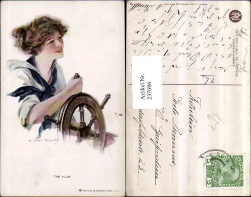 237686,Reinthal e Newman 169 Künstler F. Earl Christy The Pilot Frau Matrosin Steuer