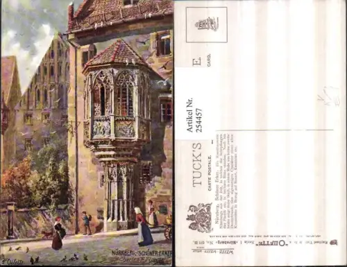 254457,Raphael Tuck e Sons 611B Künstler Charles F. Flower Nürnberg Schöner Erker