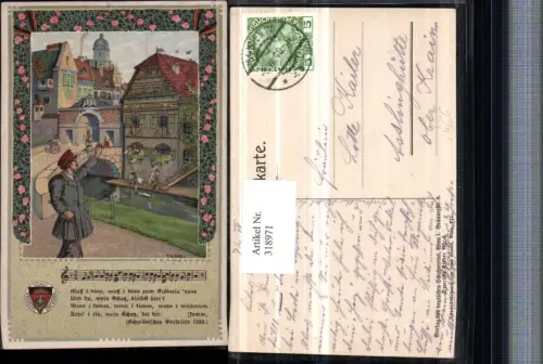 318971,Deutscher Schulverein Deutsche Lieder 4 Künstler T. Welzl Abschied Soldat Liedzeile