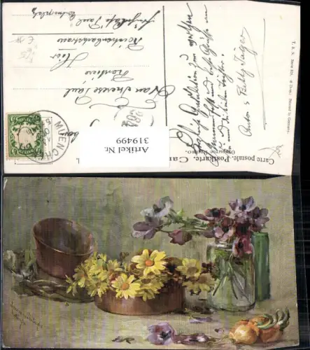 319499,Theo Stroefer Stillleben Johanna v. Destouches Blumen Topf Glas Zwiebel