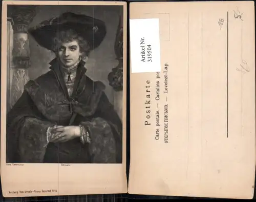 319504,Theo Stroefer 168euro10 Hans Makart Patrizierin Frau Hut Portrait