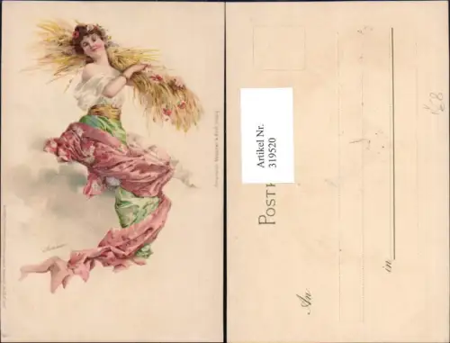 319520,Theo Stroefer XIIIeuro5707 Frau Getreide a. Schulter Sommer