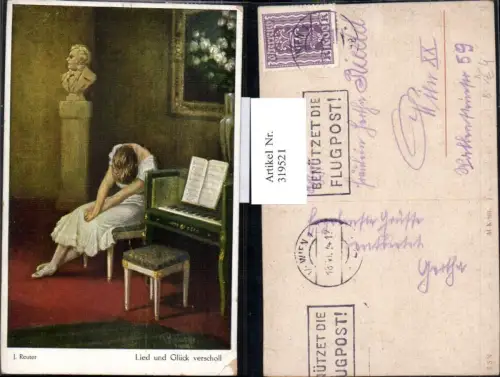 319521,Theo Stroefer Münchner Kunst 861 J. Reuter Lied u. Glück verscholl Frau Klavier