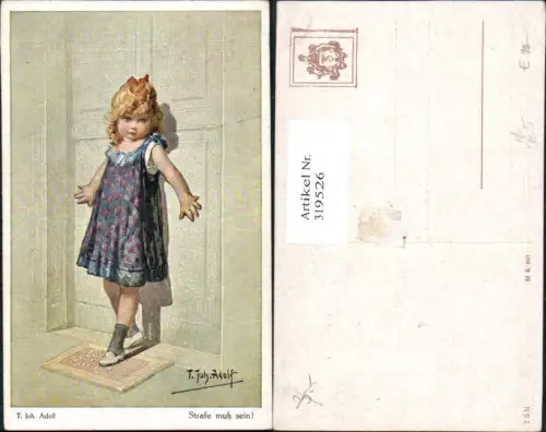 319526,Theo Stroefer Münchner Kunst 867 T. Joh. Adolf Strafe muß sein Mädchen steht b. Tür