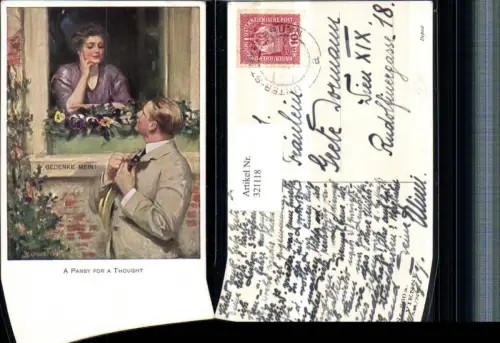 321118,M. Munk Vienne 860a Künstler Clarence F. Underwood Gedenke mein Paar Fenster