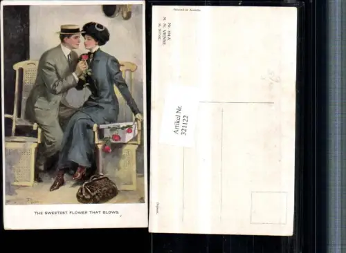 321122,M. Munk Vienne 834A Künstler Clarnece F. Underwood The sweetes flower that blows Paar
