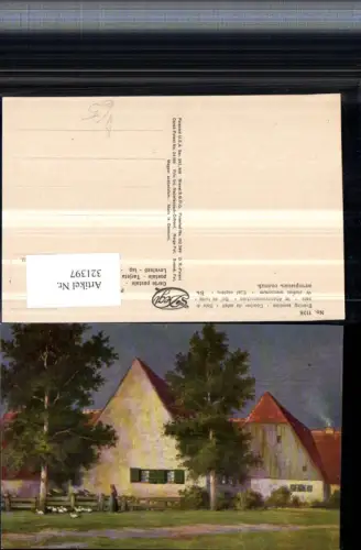 321397,Degi AK 1138 Künstler W. Hoy Im Abendsonnenschein Hausansicht Bauernhaus