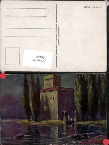 376168,A.S.M. Imita 630 Künstler W. Merker Ufer Küste Gebäude