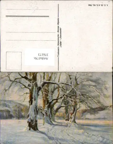 376173,A.S.M. Imita 706 Künstlerkarte Winterlandschaft