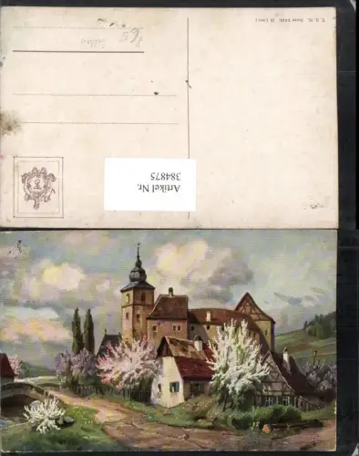 384875,Theo Stroefer 1142 Künstlerkarte Schloss Turm Brücke