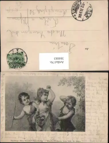 384883,Theo Stroefer 5634a F. Lefler Kinder Mädchen Kleid Apfel Trauben