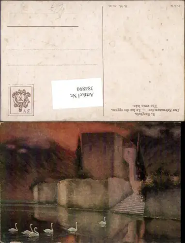 384890,Theo Stroefer 60 Künstler R. Bergholz Der Schwanensee Schwäne Küste Stiege