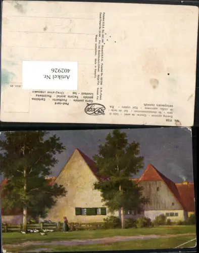 402926,Degi AK 1138 Künstler W. Hoy Im Abendsonnenschein Haus Gebäude