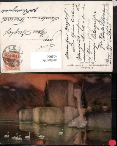 402966,Theo Stroefer 60 Künstler R. Bergholz Der Schwanen-See Schwäne