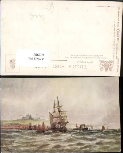 402982,Raphael Tuck e Sons 9053 Künstler W. Cannon Coasting Vessels Segelschiff