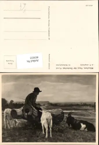 403035,Haus d. Deutschen Kunst HDK 439 Künstler J. P. Junghanns Wolkenschatten Hirte Ziegen