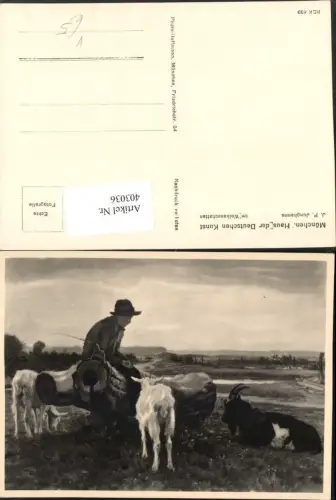 403036,Haus d. Deutschen Kunst HDK 439 Künstler J. P. Junghanns Wolkenschatten Hirte Ziegen